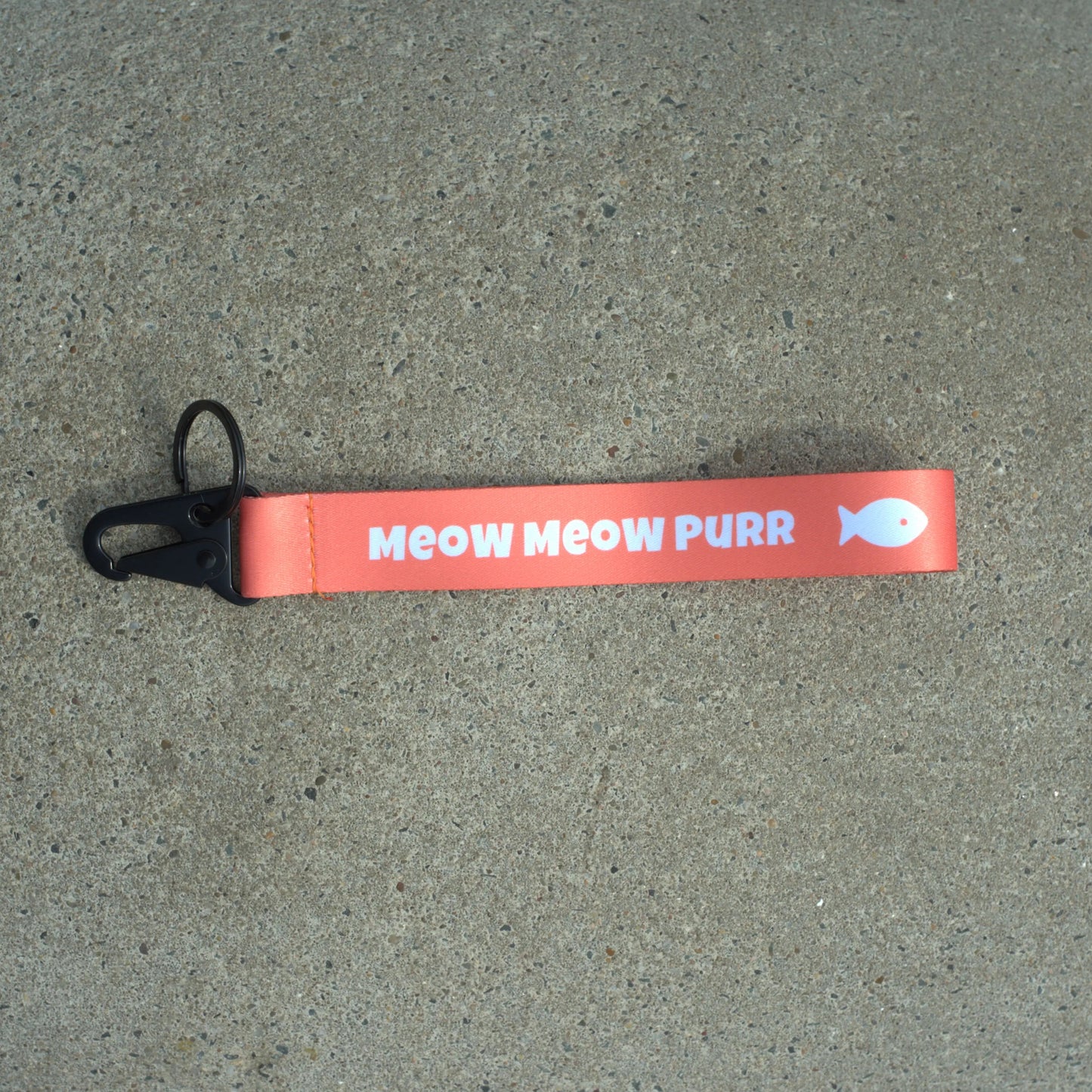 MEOW MEOW PURR! Lanyard Orange