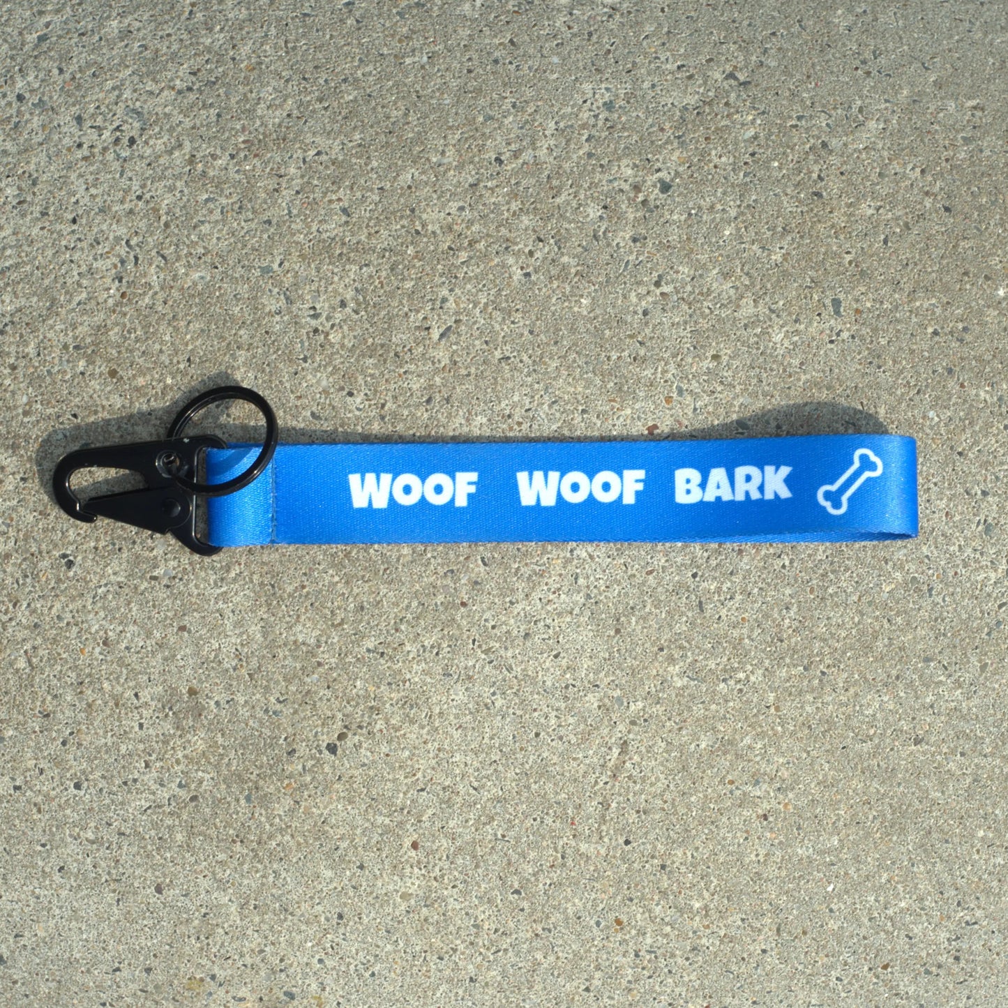 WOOF WOOF BARK! Lanyard Blue